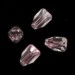 Perle à facettes, cristal et améthyste 17x10 mm