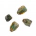 Faceted bead, topaz and emerald 17x10 mm
