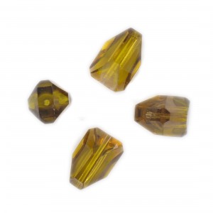 Faceted bead, topaz and topaz opal 17x10 mm