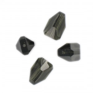 Perle à facettes, black diamant 17x10 mm