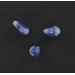 Marbled baroque olive, blue and white 15x8 mm