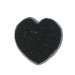 Perle coeur noir 15 mm