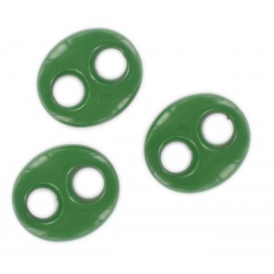  Oval flat trimming 2 holes, dark green 29x25 mm