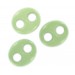 Motif ovale plat 2 trous, vert clair 29x25 mm