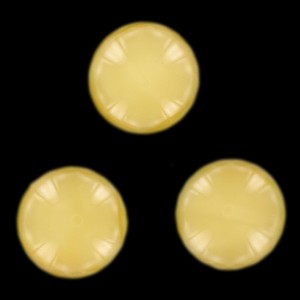 Cabochon rond, lune jaune 24 mm