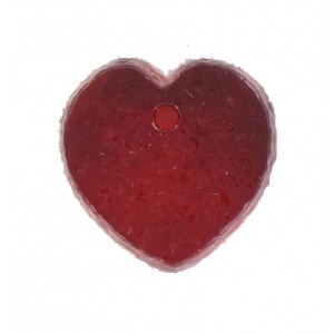 Heart pendant ruby 15 mm