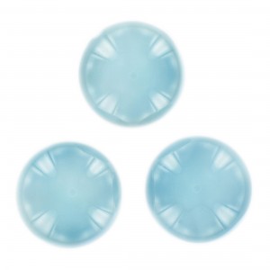 Cabochon rond, lune turquoise bleu 24 mm