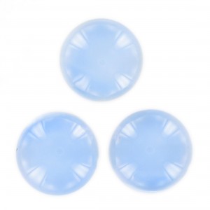 Cabochon rond, lune bleu clair 24 mm