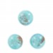 Round cabochon, turquoise and brown speckled 18 mm