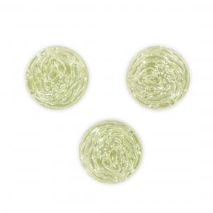 Round cabochon, light green 18 mm