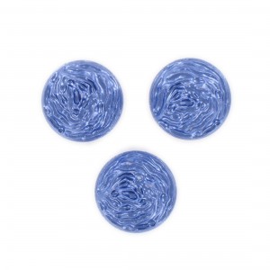 Cabochon rond, bleu foncé 18 mm