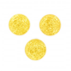 Round cabochon, yellow 18 mm