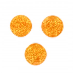 Round cabochon, orange 18 mm