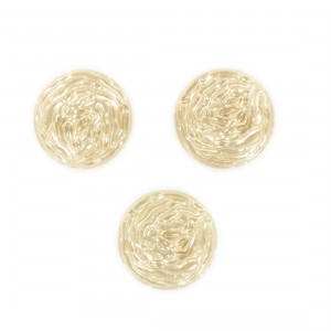 Round cabochon, beige 18 mm