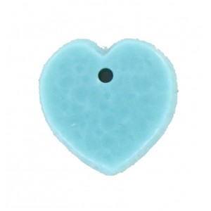 Pendentif coeur turquoise 15 mm