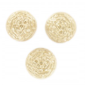 Round cabochon, beige 22 mm