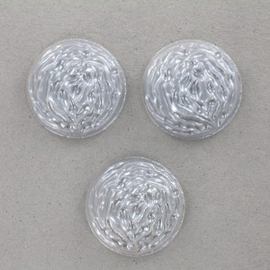 Round cabochon, grey 22 mm