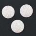 Round cabochon, white iridescent 22 mm