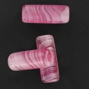 Veined cylinder, rose agate 32x12 mm