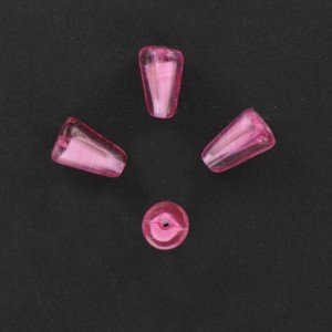 Perle conique, agate rose 12x8 mm
