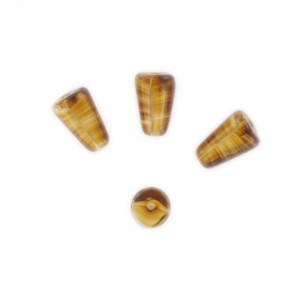 Perle conique, agate topaze 12x8 mm