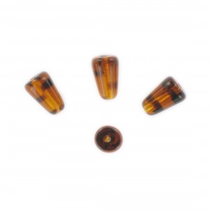 Conical bead, tortoiseshell 12x8 mm