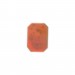 Two tone octagon, khaki and orange 24x17 mm