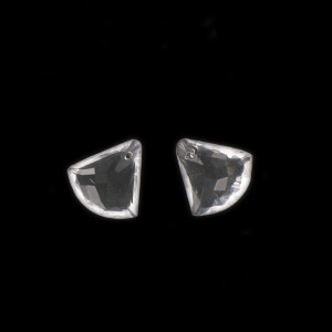 Pendant facetté triangulaire, cristal 15x15 mm
