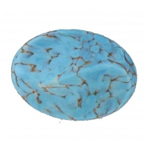 Cabochon oval turquoise matrix mat 25x18 mm