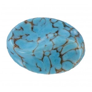 Cabochon oval turquoise matrix vif 25x18 mm