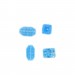 Rhomb bead with embossed geometrical pattern four facets, aquamarine 13x7,5 mm