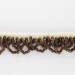 Banding with glass tubes on cotton band, brown