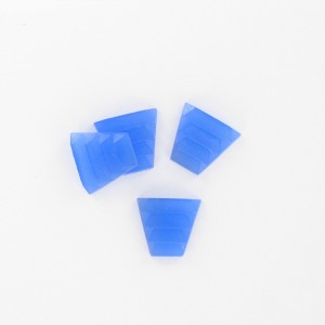 Trapèze, opale bleu 11x12 mm