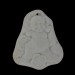 Pendant with imp pattern, matt ivory 48x40 mm 