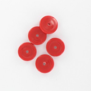 Flat disc, red 12 mm