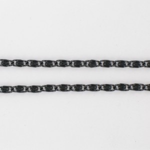 Aluminum chain, black 3 mm