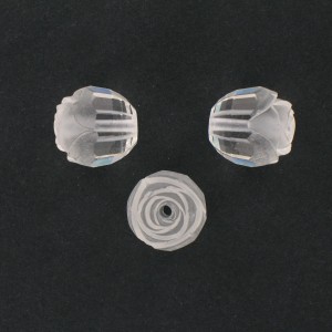 Rosebud cut bead, crystal 15 mm