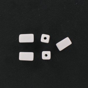 Square tube, white 9x6 mm