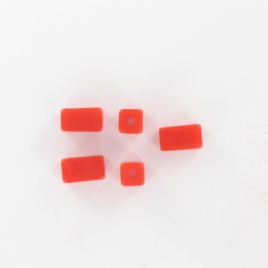Square tube, red 9x6 mm