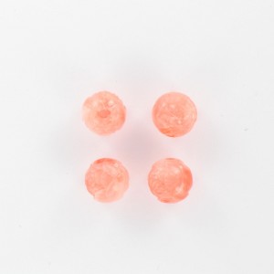 Flower bud bead, marbled rose 10 mm