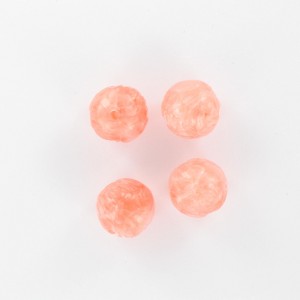 Perle bouton de fleur, rose marbré 12 mm