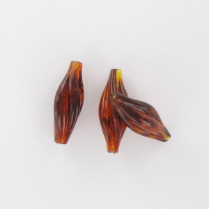 Twisted olive, tortoise shell 24x8 mm