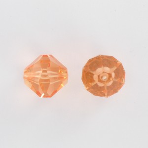 Faceted bicone, rosaline 18 mm