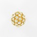 Ball bead with strass, gilded crystal 25 mm