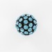 Ball bead with strass, aquamarine black 25 mm