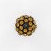 Ball bead with strass, topaz black 25 mm