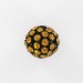 Ball bead with strass, topaz black 25 mm