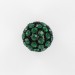 Ball bead with strass, emerald black 25 mm