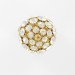 Perle boule avec strass, cristal doré 30 mm