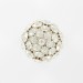 Perle boule avec strass, cristal argenté 30 mm